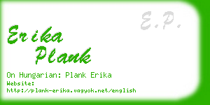 erika plank business card